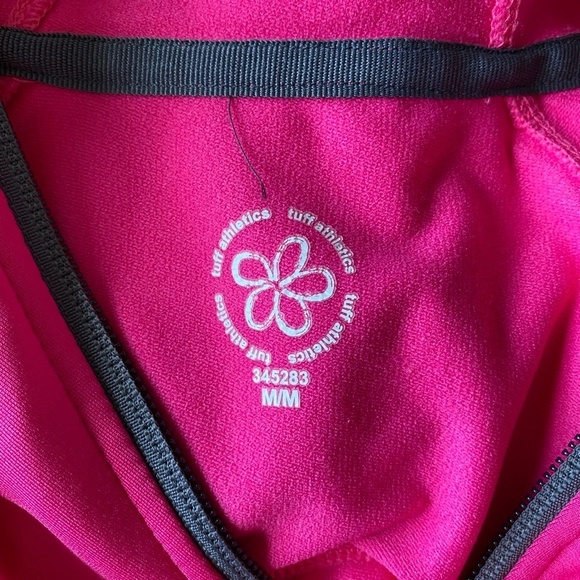 Tuff Athletics Women's Lightweight Pink Athletic Zip Up Hoodie Jacket Medium - Picture 2 of 15